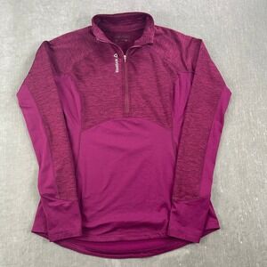 Reebok Women Medium Purple Pullover Quarter Zip Speedwick Activewear